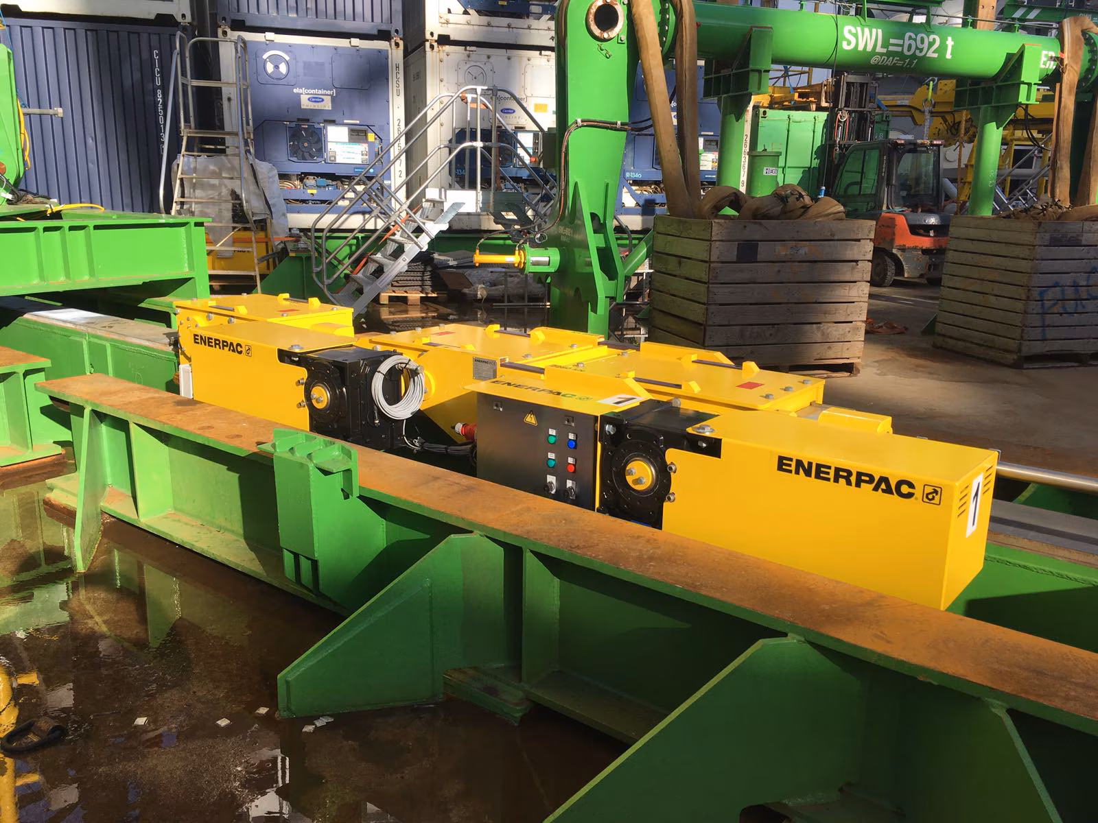 Trolley System Speeds Up Offshore Wind Transition Piece Load Out